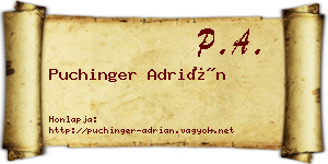 Puchinger Adrián névjegykártya